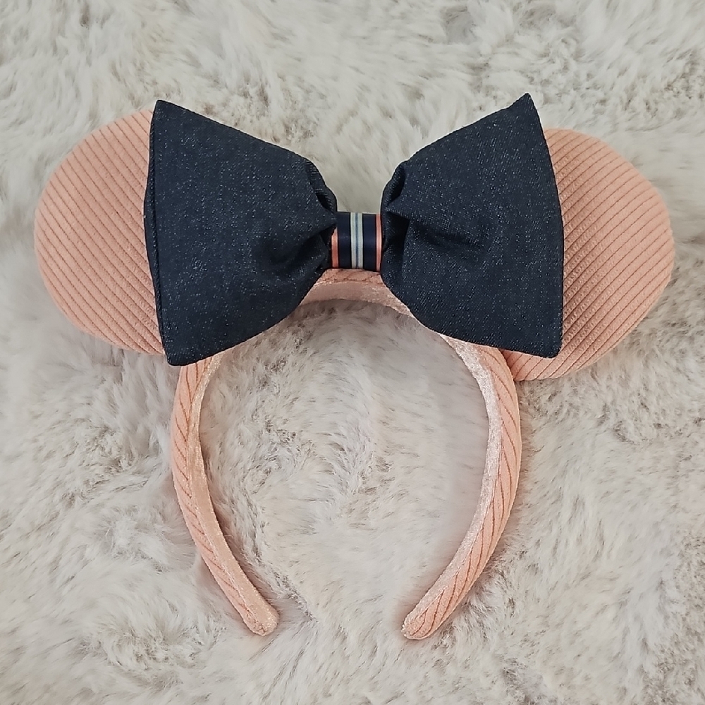 Pink and Black Bow Headband